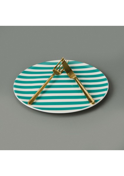 Yeşil 25 cm Metalik Servis Tabağı - Şık ve Kullanışlı Mutfak Gereci fiyatları