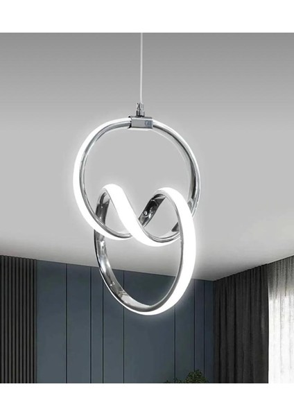 linda Modern Krom Kaplama Sarkıt LED Avize Oturma Odası Çocuk Odası Koridor Beyaz Işık