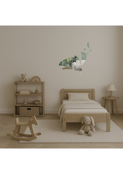 Kelebek Temalı Sanatsal Dekoratif Aynalı Tablo - TOA2002-8868 fırsatları