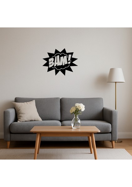 Modern Bam Yazılı Mdf Dekoratif Duvar Tablosu - TOA9257-2080 fırsatları