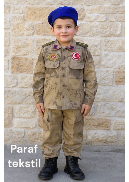 Çocuklar Için Bej Askeri Kostüm ve Jandarma Takımı, Eğlence Dolu Oyun Seti