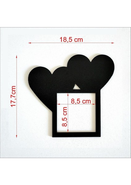 Kalp Desenli Siyah Priz ve Anahtar Çerçevesi Seti, 2'li modelleri
