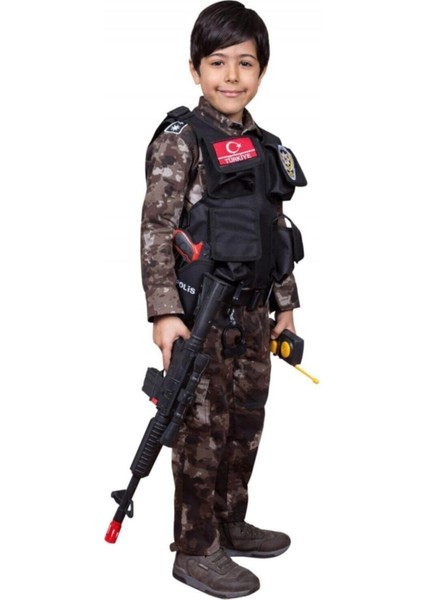 Çocuklar Için Siyah Polis Operasyon Kostümü, Eğlenceli ve Gerçekçi Oyun Seti fırsatları