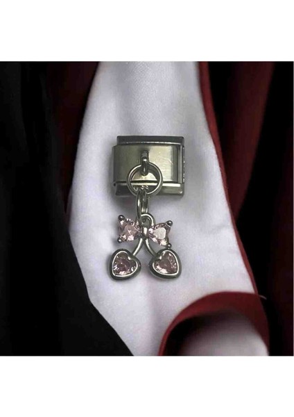 Zirkon Taşlı Kiraz Detaylı Charm fiyatları