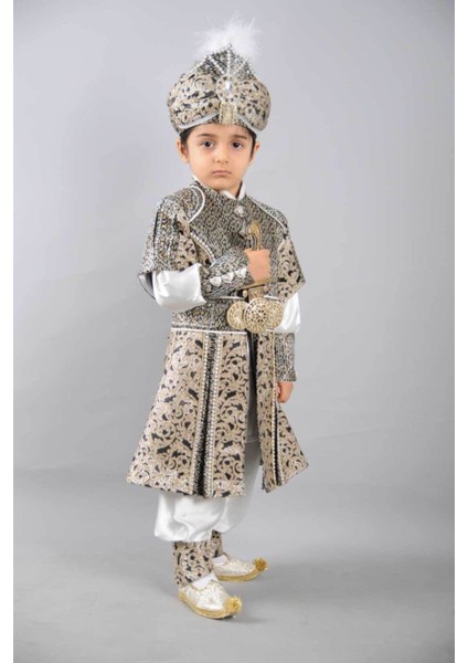 Siyah Diriliş Şehzade Sünnet Takımı, Şıklık ve Zarafet Dolu Özel Tasarım