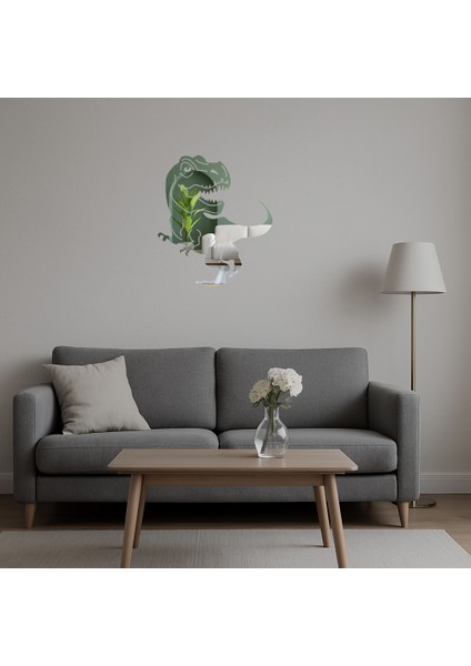 Dinozor Figürlü Çocuk Odası Dekoratif Aynalı Tablosu - TOA8111-3452 indirimleri