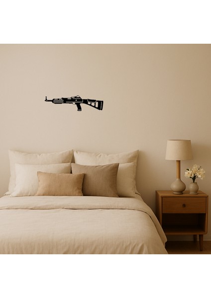 Dekoratif Uzun Namlulu Tüfek Tablo - TOA6262-3621