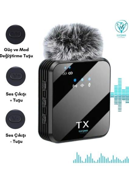 Mikrofon. 2 Küçük Mikrofonun Sb-Fb 112 3'ü 1 Arada, Iphone, Android Telefonlar Kamera 6,35MM modelleri