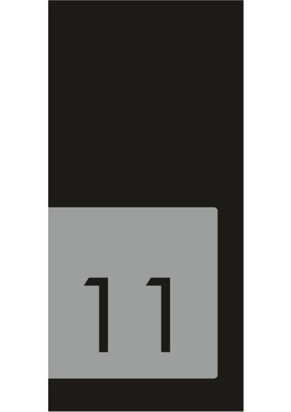 Siyah Aynalı Kapı Numarası, Modern ve Şık Tasarım, No:11