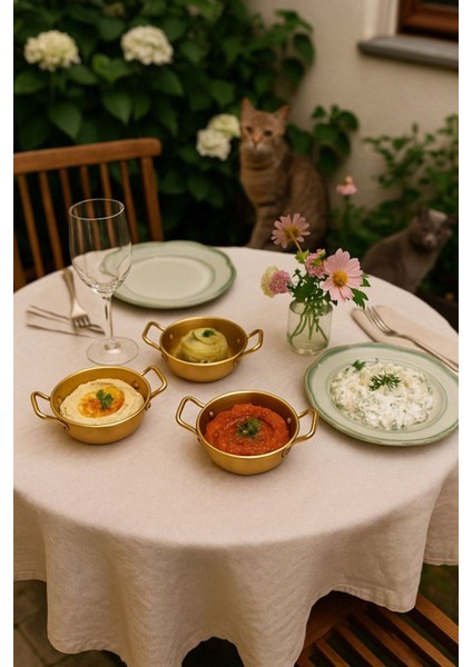 Altın Kaplama Çelik Sunum ve Meze Tabağı, 10 Cm, Şık ve Zarif Tasarım fırsatları