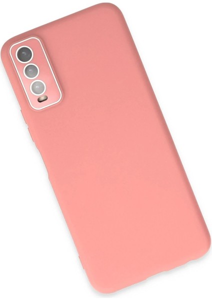 Vivo Y11S Kılıf Lansman Glass Kapak - Pembe modelleri