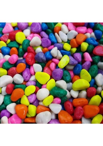 Renkli Çakıl Taşı, 1000G, Karma Renkler, Dekoratif ve Doğal Taş Seti fiyatları