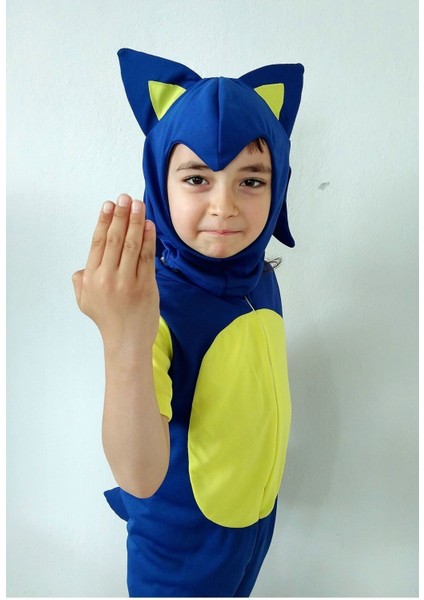 Mavi Renkli Sevimli Kirpi Sonic Temalı Kostüm, Eğlence Dolu Anlar Için Ideal fiyatları