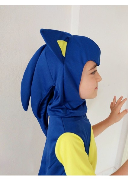 Mavi Renkli Sevimli Kirpi Sonic Temalı Kostüm, Eğlence Dolu Anlar Için Ideal indirimleri