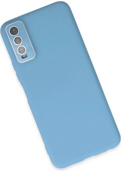 Vivo Y11S Kılıf Lansman Glass Kapak - Mavi modelleri