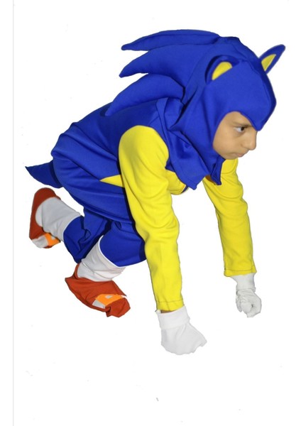 Mavi Renkli Sevimli Kirpi Kostümü, Çocuklar Için Eğlenceli ve Rahat Tasarım fiyatları