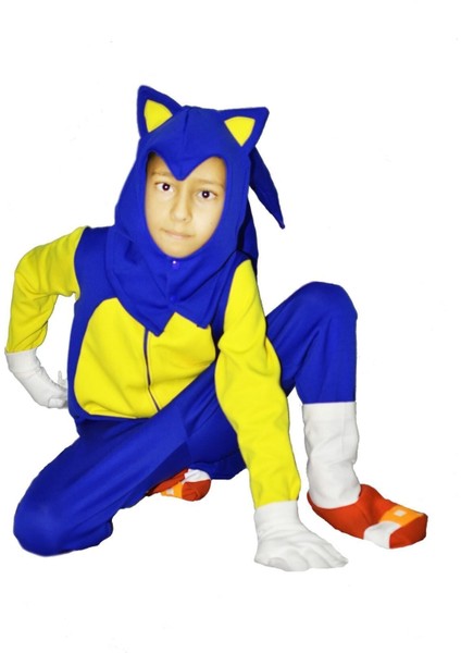 Mavi Renkli Sevimli Kirpi Kostümü, Çocuklar Için Eğlenceli ve Rahat Tasarım indirimleri