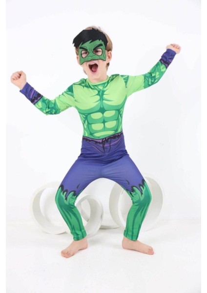 Yeşil Hulk Kahraman Kostümü, Çocuklar Için Eğlenceli ve Renkli Cosplay Kıyafeti modelleri