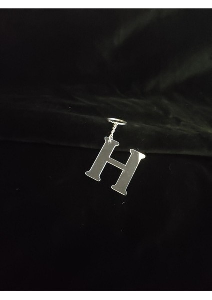 Turuncu Şeffaf Pleksi Anahtarlık, H Harfi Tasarımı, Şık ve Hafif Aksesuar