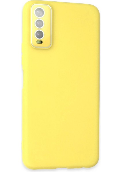 Vivo Y11S Kılıf Lansman Glass Kapak - Sarı fiyatları