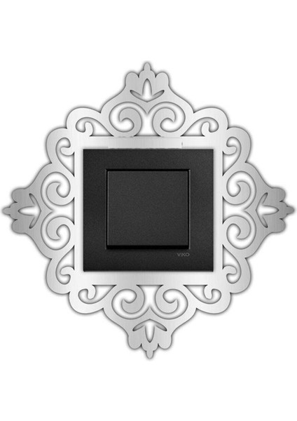 Gri Pleksi Priz Anahtar Çerçevesi, Şık ve Modern Dekoratif Süs Tasarımı