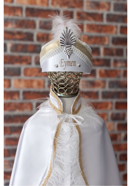 3'lü Beyaz Gold Sünnet Pelerini ve Deve Tüylü Su Yolu Şapka Seti fiyatları