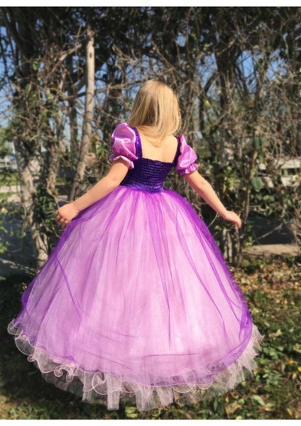 Mor Renkli Güzel Rapunzel Temalı Kostüm, Şık ve Rahat Seçenek. fırsatları