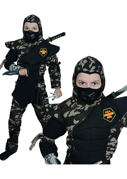 Yeşil Erkek Çocuk Ninja Kostümü, Eğlenceli ve Renkli Tasarım