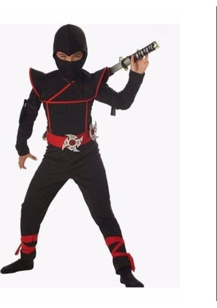 Renkli Çocuk Ninja Kostümü, Eğlenceli ve Rahat Tasarım