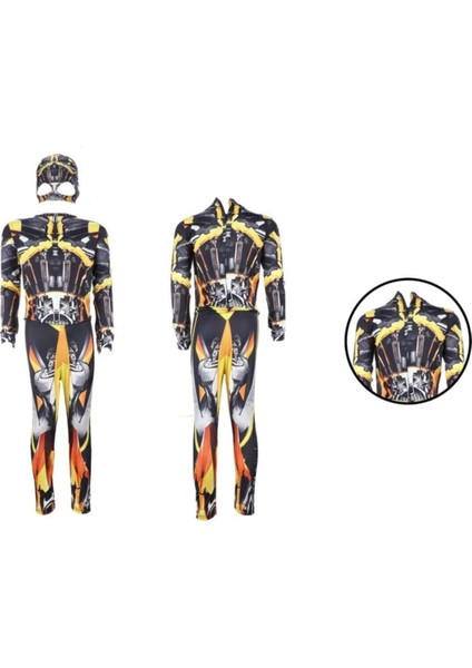 Siyah Transformers Kahraman Kostüm, Çocuklar Için Eğlenceli ve Renkli Tasarım