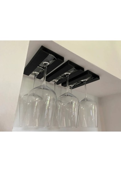 Şık Siyah Kadeh Tutucu, 16CM Boy, 9cm Genişlik, Mutfak Için Askı Aparatı