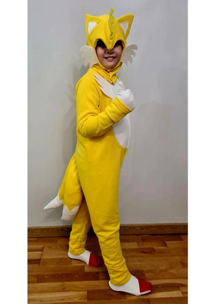 Sarı Tails Kirpi Sonic Kostümü, Eğlenceli ve Renkli Oyun Seti