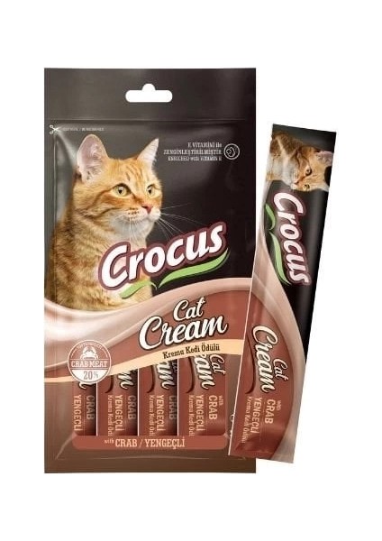 Crocus Yengeçli Sıvı Kedi Ödül Maması 15 gr 4 Adet