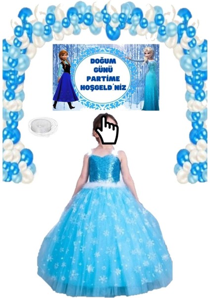 Mavi Elsa Frozen Kostüm, Çocuklar Için Sevimli ve Şık Oyuncak Kıyafeti fırsatları