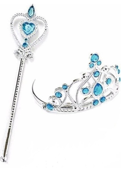 Mavi Elsa Frozen Kostüm, Çocuklar Için Sevimli ve Şık Oyuncak Kıyafeti