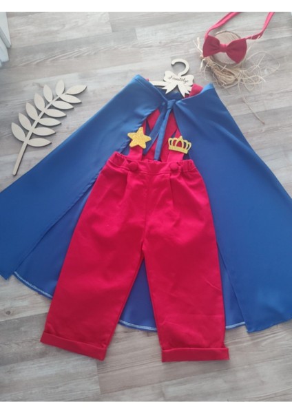 Küçük Prens Temalı Erkek Bebek Doğum Günü Kıyafeti, Kırmızı Renkli, Şık ve Rahat fiyatları