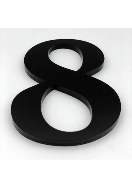 10 cm Siyah Pleksi Kapı Numarası No 6 Kendinden Yapışkanlı Daire ve Villa Için modelleri