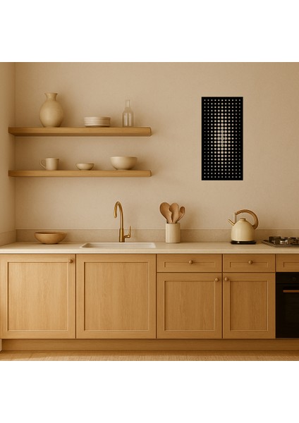 Geometrik ve Çiçek Desenli Mdf Dekoratif Tablo - TOA2387-7981 fiyatları