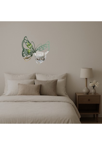 Renkli Kelebek Dekoratif Aynalı Tablo - TOA3310-1094 fiyatları