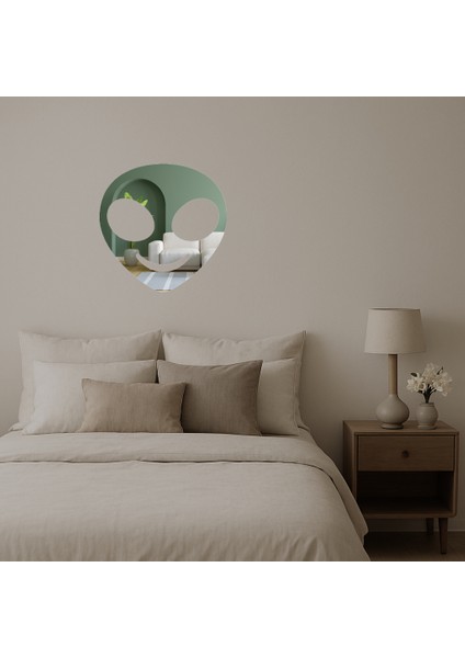 Uzaylı Motifli Dekoratif Aynalı Tablo - TOA4573-5579 fiyatları