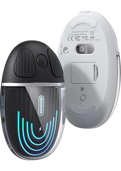 Dux Ducis cm Series Kablosuz Bluetooth 2.4ghz Şeffaf MOUSE-(1903)