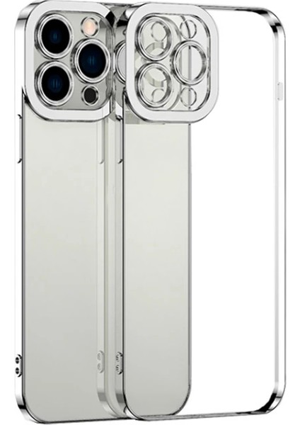 Ally Fashion Series iPhone 11 Pro Kılıf Renkli Kenar Lazer Çerçeveli Silikon KILIF-(1903)