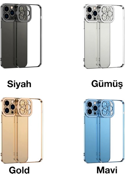 Ally Fashion Series iPhone 11 Pro Kılıf Renkli Kenar Lazer Çerçeveli Silikon KILIF-(1903)