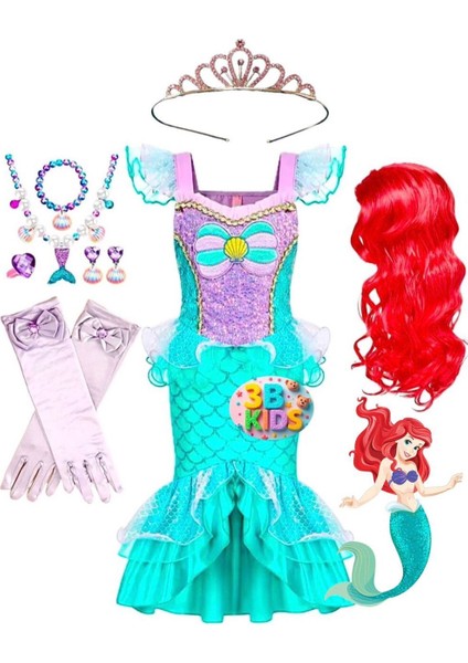 Çok Renkli Deniz Kızı Kostüm Seti, Eğlenceli ve Renkli Tasarım fiyatları