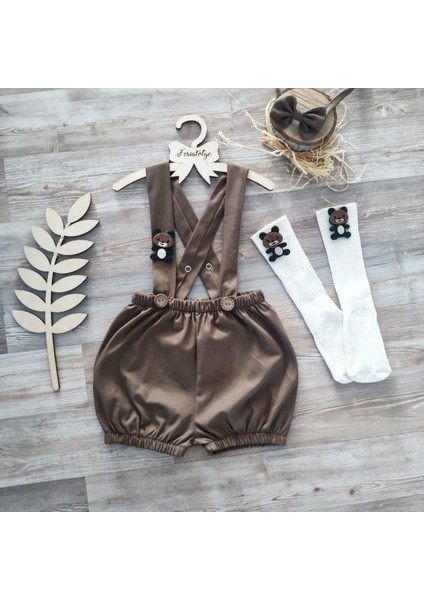 Sevimli Ayıcık Konseptli Erkek Bebek Takımı, Kahverengi, Şık ve Konforlu Seçenek.