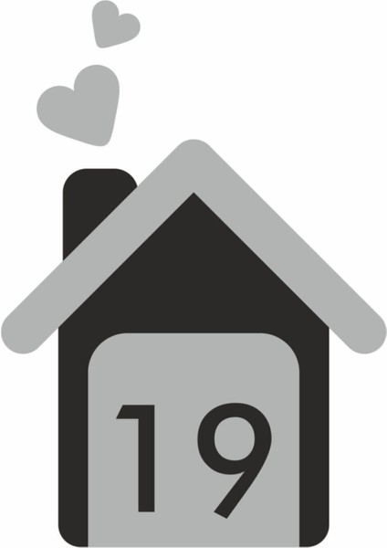 Siyah ve Gümüş Aynalı Pleksi Kapı Numarası, Şık ve Modern Tasarım, No:19