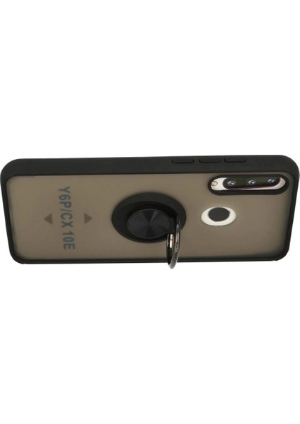 Huawei Y6P Kılıf Montreal Yüzüklü Silikon Kapak - Siyah modelleri