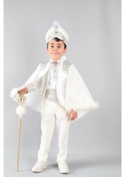 Taşlı Krem Bakır Pelerinli Çocuk Sünnet Takımı, Şık ve Rahat Tasarım