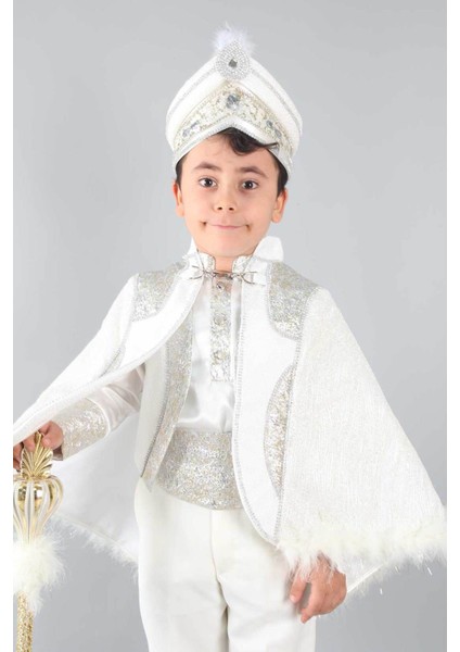 Taşlı Krem Bakır Pelerinli Çocuk Sünnet Takımı, Şık ve Rahat Tasarım modelleri