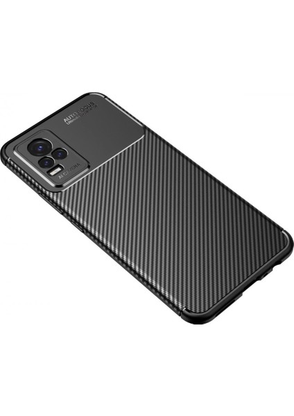 Vivo Y21S Kılıf Auto Focus Karbon Kapak - Siyah fiyatları